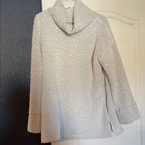 Elegant Cream Cowl Neck Sweater